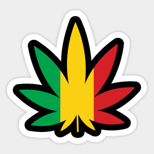 Rasta Weed Leaf Sticker